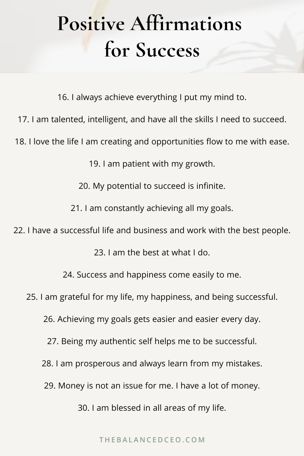 Empowering Positive Morning Affirmations for Success in Life